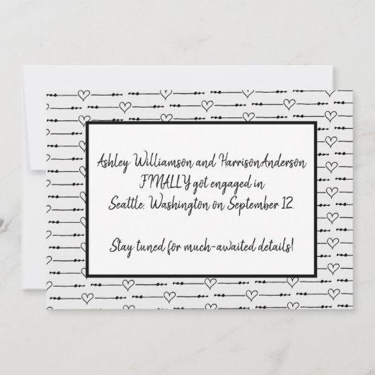 Modern Foto Funny, vroeg ze Verloving te zeggen Save The Date (Achterkant)