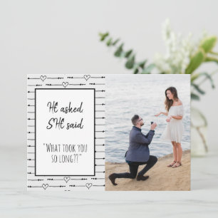 Modern Foto Funny, vroeg ze Verloving te zeggen Save The Date