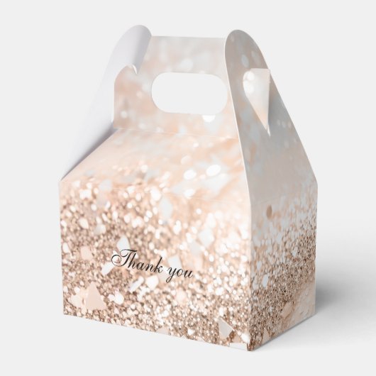 Modern, Foto, Glitter Bruiloftsfeest  Bedankdoosjes (Achterkant)