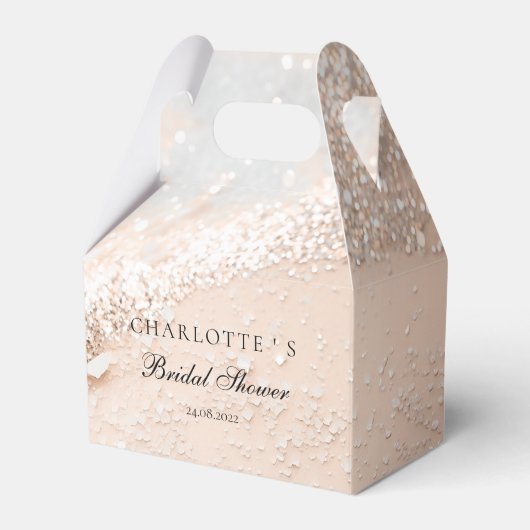 Modern, Foto, Glitter Bruiloftsfeest Bedankdoosjes (Voorkant Zijde)