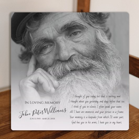 Modern Foto-herdenking Fotoplaat