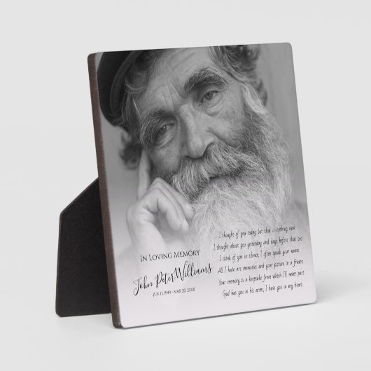 Modern Foto-herdenking Fotoplaat (Voorkant)