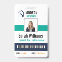 Modern foto-ID-badge voor makelaars