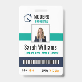 Modern foto-ID-badge voor makelaars Badge