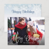 Modern FOTO-kaartje voor kerstfeestdag Briefkaart (Voorkant / Achterkant)