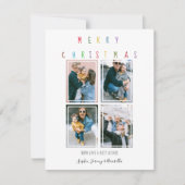 Modern | Foto kerstfeestdag met collage Feestdagenkaart (Voorkant)