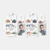 Modern Foto | Kinderen Monstertrucks Verjaardagsfe Bedankdoosjes (Uitgevouwen)