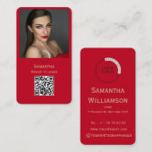 Modern foto make-up visitekaartje logo barcode (Voorkant / Achterkant)