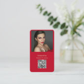 Modern foto make-up visitekaartje logo barcode (Staand voorkant)