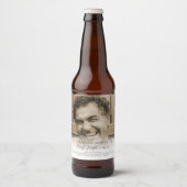 Modern foto Memorial Bier Etiket (Voorkant)