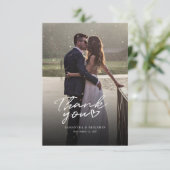 Modern foto met handschrift bedankkaart (Staand voorkant)