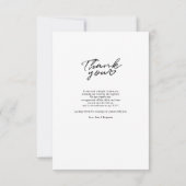 Modern foto met handschrift bedankkaart (Achterkant)