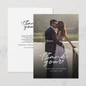 Modern foto met handschrift bedankkaart (Voorkant / Achterkant)