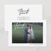 Modern foto met handschrift bedankkaart (Voorkant / Achterkant)