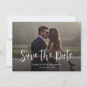 Modern foto met handschrift save the date (Voorkant)