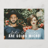 Modern Foto Micro Wedding Ondermaatse aankondiging (Voorkant)