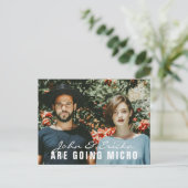 Modern Foto Micro Wedding Ondermaatse aankondiging (Staand voorkant)