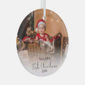 Modern foto mijn eerste kerst glazen kerstbal glas ornament (Voorkant Rechts)