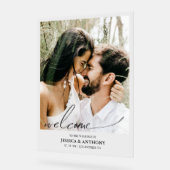 Modern Foto minimalist Welkom Acryl Bord (Hoek)