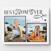 Modern Foto Moederdag Cadeau Hart Beste Moeder Ooi Fotoplaat (Voorkant)
