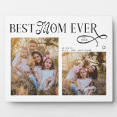 Modern Foto Moederdag Cadeau Hart Beste Moeder Ooi Fotoplaat (Voorkant)