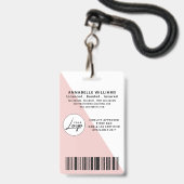 Modern foto-notaris-ondertekenende agent badge (Achterkant met lanyard)