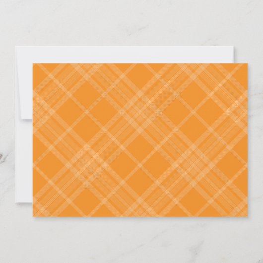 Modern Foto Oranje Afstuderen Aankondiging (Achterkant)