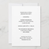 Modern Foto Paarse Graduation Party Kaart (Achterkant)