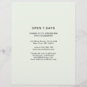 Modern Foto Preisliste (Achterkant)