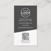 Modern Foto QR Code Logo Verticaal Visitekaartje (Achterkant)