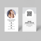 Modern Foto QR Code Verbind Met Mij Minimaal  Visitekaartje
