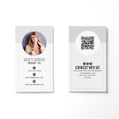 Modern Foto QR Code Verbind Met Mij Minimaal  Visitekaartje