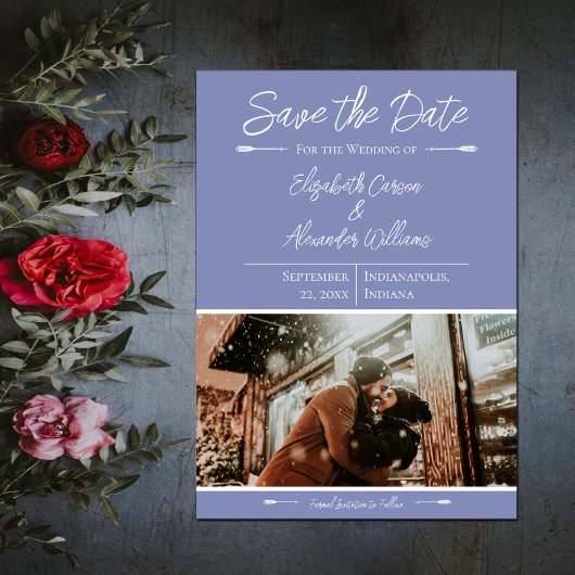 Modern Foto Save The Date | Periwinkle