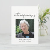 MODERN FOTO SYMPATHY MEMORIAL SERVICE INVITE (Staand voorkant)
