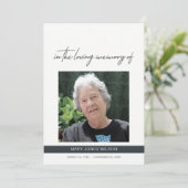 MODERN FOTO SYMPATHY MEMORIAL SERVICE INVITE (Staand voorkant)