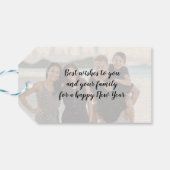 Modern Foto Typografie Rosh Hashanah Nieuwjaar Cadeaulabel (Achterkant Horizontaal)