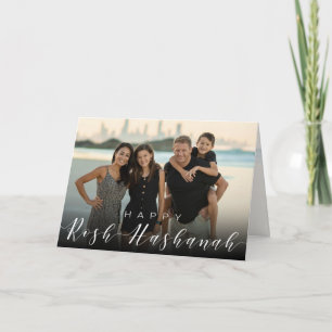 Modern Foto Typografie Rosh Hashanah Nieuwjaar Kaart