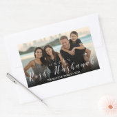 Modern Foto Typografie Rosh Hashanah Nieuwjaar Rechthoekige Sticker (Envelop)