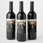 Modern Foto Typografie Rosh Hashanah Nieuwjaar Wijn Etiket (Flessen)