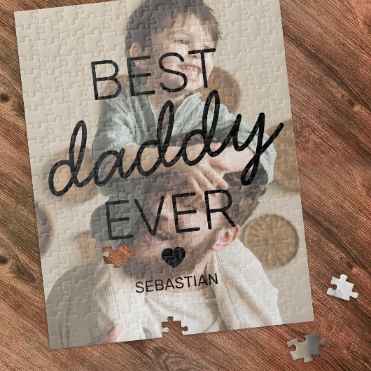 Modern foto van beste papa ooit legpuzzel