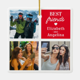 Modern foto van beste vrienden keramisch ornament
