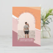 MODERN FOTO-VERLOVING INVITE - gemengde kleuren Kaart (Staand voorkant)