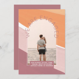 MODERN FOTO-VERLOVING INVITE - gemengde kleuren Kaart
