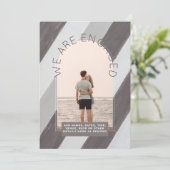 MODERN FOTO-VERLOVING INVITE - gemengde kleuren Kaart (Staand voorkant)