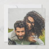 Modern FOTO Weddenschap nodigt QR CODE RSVP BLAUWG (Achterkant)