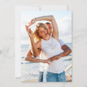 Modern FOTO Weddenschap nodigt QR CODE RSVP BLAUWG Kaart (Achterkant)