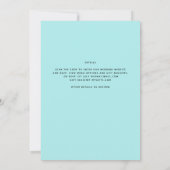 Modern FOTO Weddenschap nodigt QR CODE RSVP BLAUWG Kaart (Achterkant)