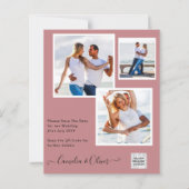 Modern FOTO Weddenschap nodigt QR CODE RSVP DustyR (Voorkant)