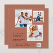 Modern FOTO Weddenschap nodigt QR CODE RSVP-kaneel (Voorkant / Achterkant)