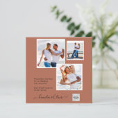 Modern FOTO Weddenschap nodigt QR CODE RSVP-kaneel (Staand voorkant)